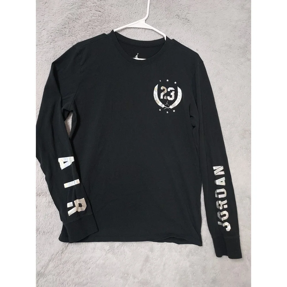 Jordan Shirt Mens Medium Long Sleeve Graphic Air Jordan 23 Jumpman Black Nike M